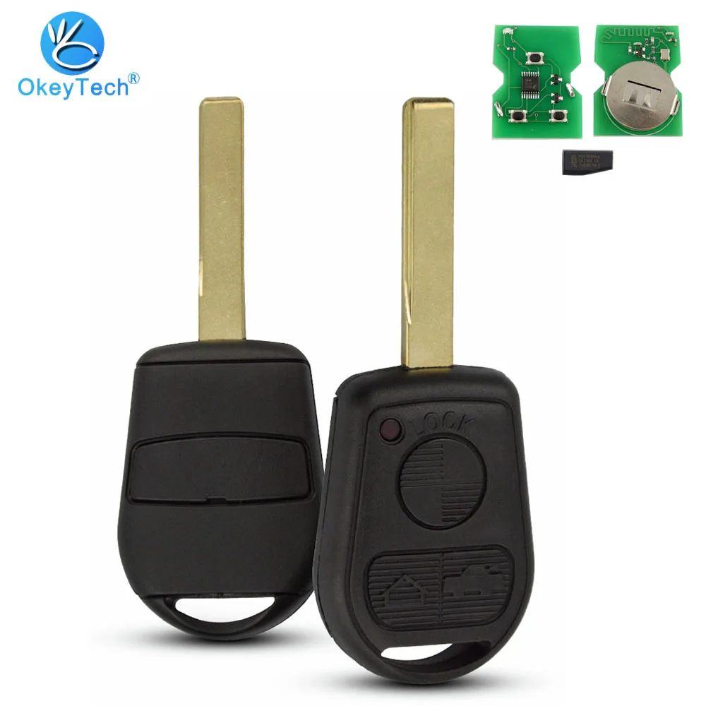 OkeyTech для Bmw дистанционный ключ 3 кнопки EWS 433 МГц ID44 чип HU92 лезвие для BMW E90 E60 E34 E36 E38 E39 E46 Z3 F10 E87 аксессуары