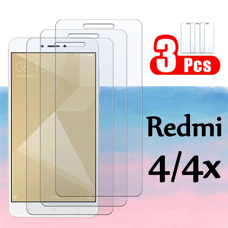 Защитное стекло xiomi Xiaomi закаленное 9H для redmi 4 4x x x4 3 шт. | Мобильные телефоны и
