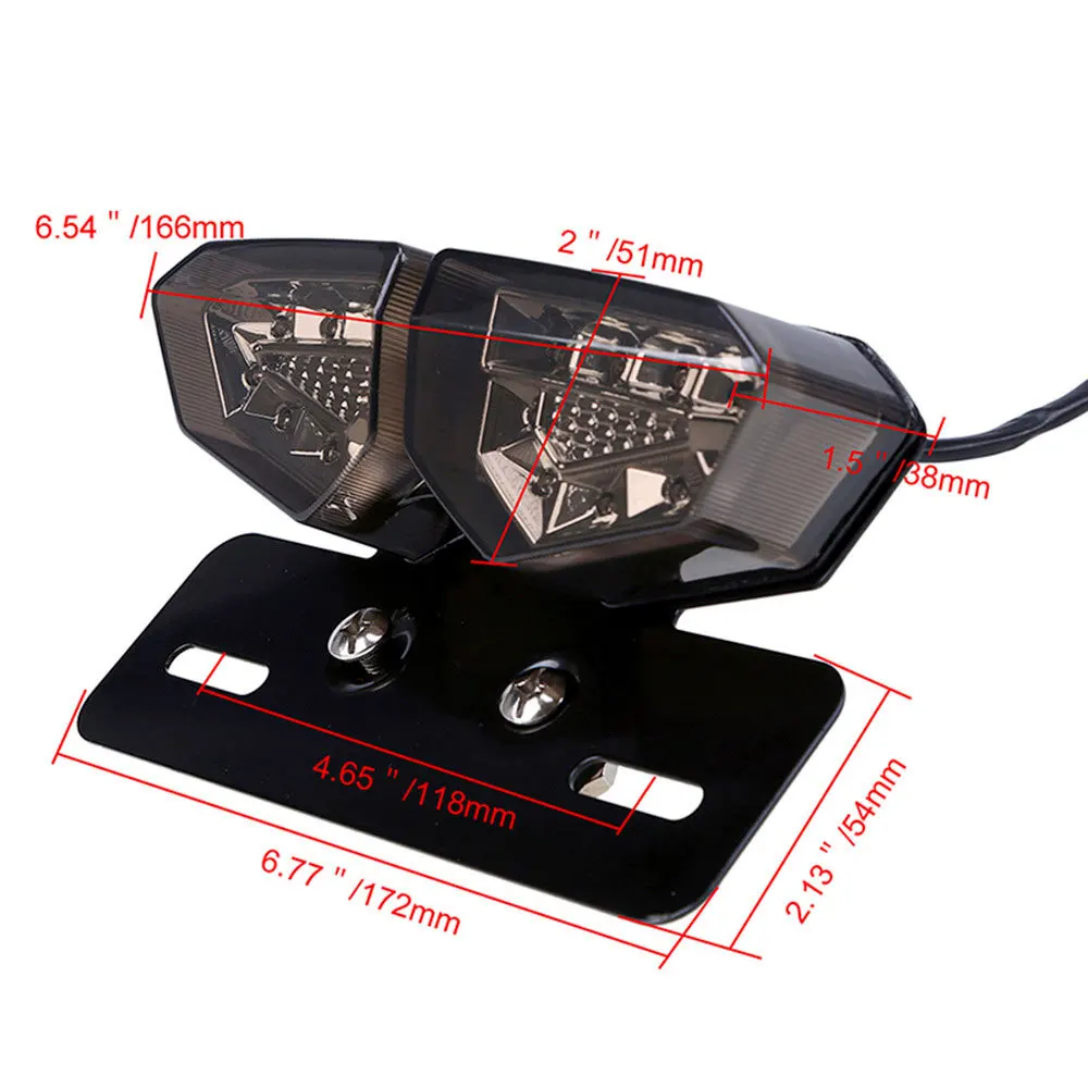 12V задний тормоз поворотник номерного мотоцикл светодиодный фонарь МОТОЦИКЛ