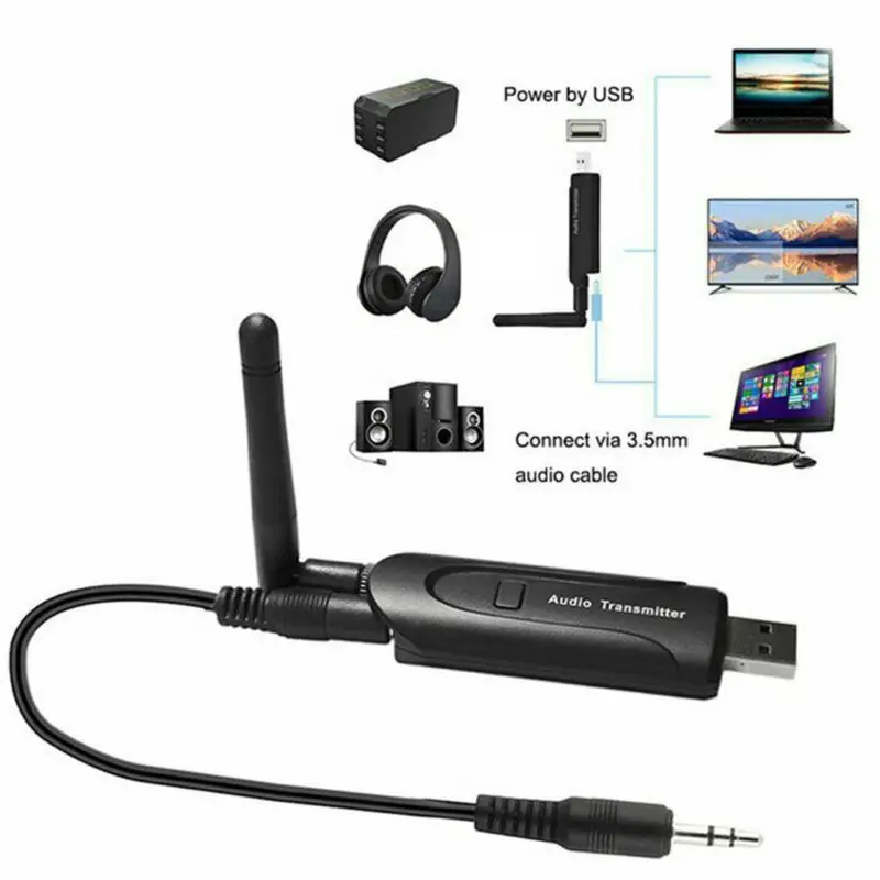 

B5 Wireless Bluetooth Receiver Transmitter TV Audio Stereo Adapter With 3.5mm Output for TV DVD PC Laptop Headphones Speakers