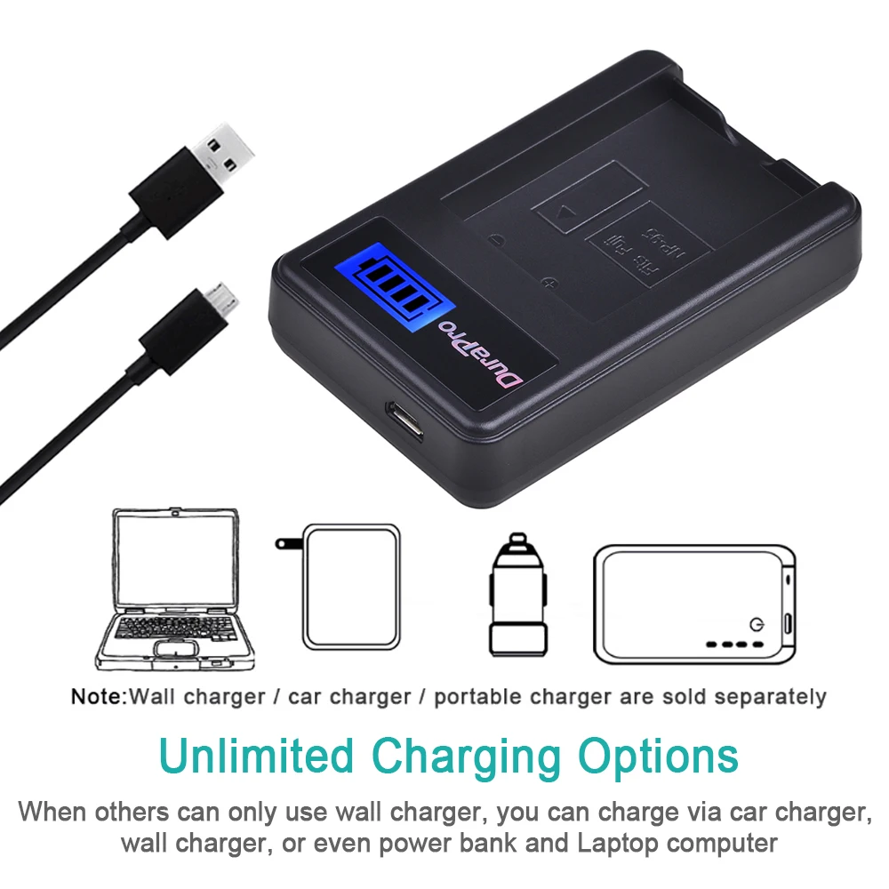 3x Battery-Batterie 95 Distillée NP-95 NP95 Avec Chargeur LCD Pour - Foto 7
