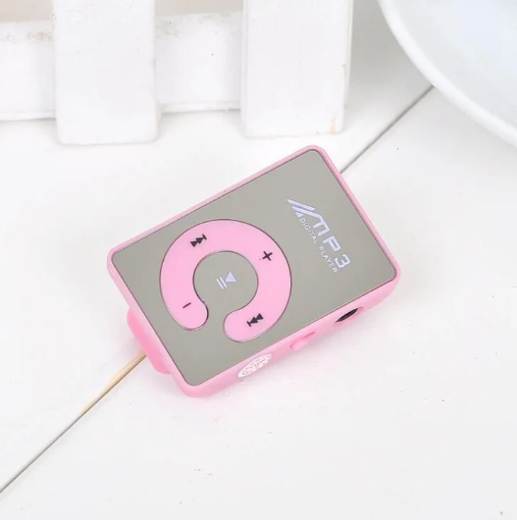 Красочные хорошее качество мини клип USB SD зеркало дизайн клип спорт MP3 музыкальный плеер без экрана