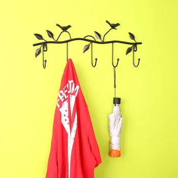

Hook Metal Organizer Hanger Bird Style 3 Colors Vintage Wall Creative
