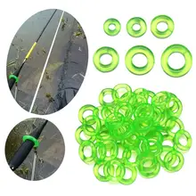 50/65/100PCS  Rod Clip 6Size For 27m 36m 45m 54m 63m 72m Fishing Rod O-Shape Rubber Stopper Fishing Tools Tackles