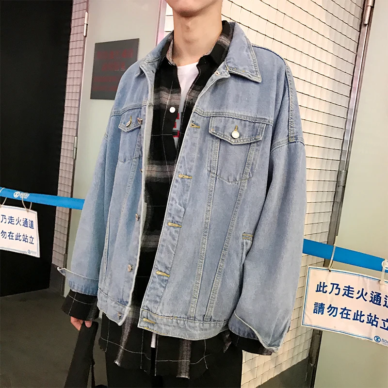 

Fall new lapel loose loose denim jacket loose denim jacket