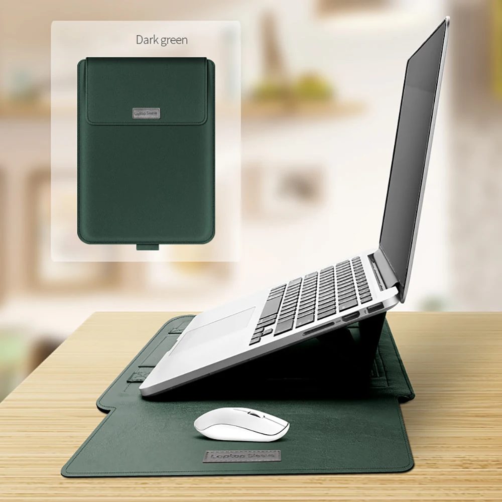 Plutônio Suporte Capa para Macbook Pro 16 Case 2023 Luva do Portátil para Macbook ar 13 Case 2023 m2 Pro 13 14 15 12 11 Matebook Xiaomi Bolsa