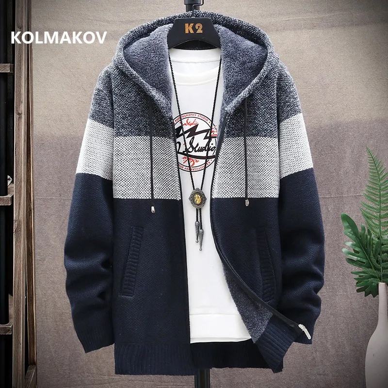2020 winter Men's high quality Knitted thicken Mens Coats Hood Male Sweater Casual Keep warm Male Cardigan Sweaters Men 2020 winter Men's high quality Knitted thicken Mens Coats Hood Male Sweater Casual Keep warm Male Cardigan Sweaters Men