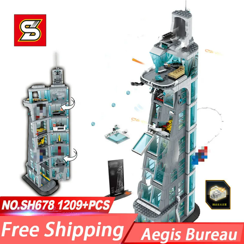 SH678 атака на башни бюро Aegis строительные блоки игрушки 76038 подарок детям | Игрушки