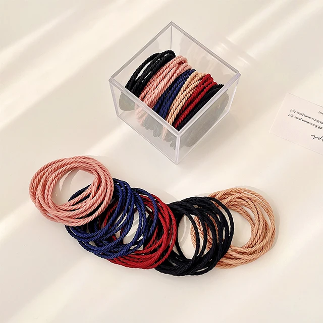10/50/100 Pcs/Set Women Girls Colors Soft Scrunchies Elastic Hair Band Lady Lovely Solid Rubber Bands Female Hair Accessories Mix-5-50 Pcs