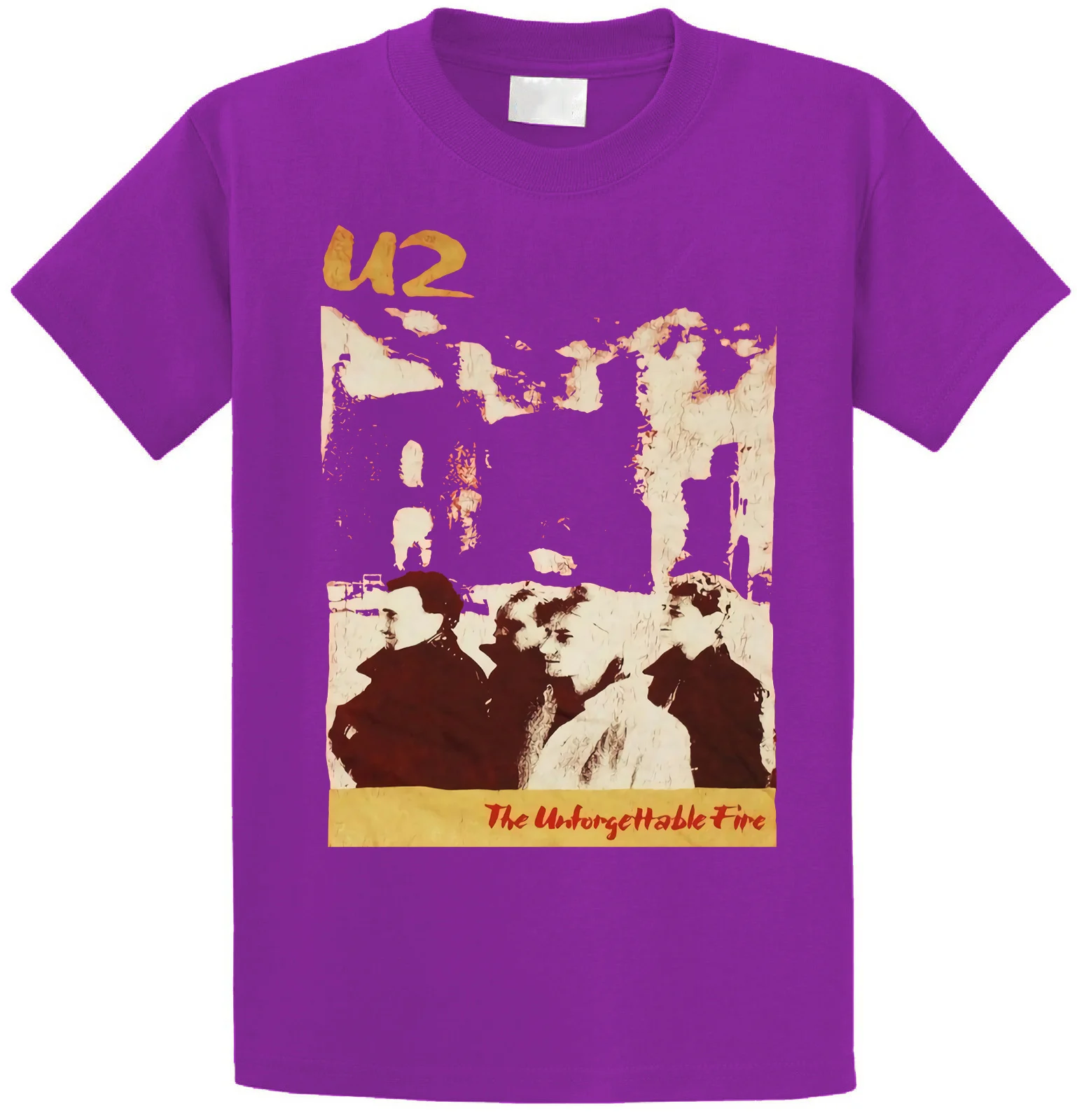 Purple U2 Trunk LTD Unforgettable Fire Red Adult T Shirt New OFFICIAL - Color: Purple