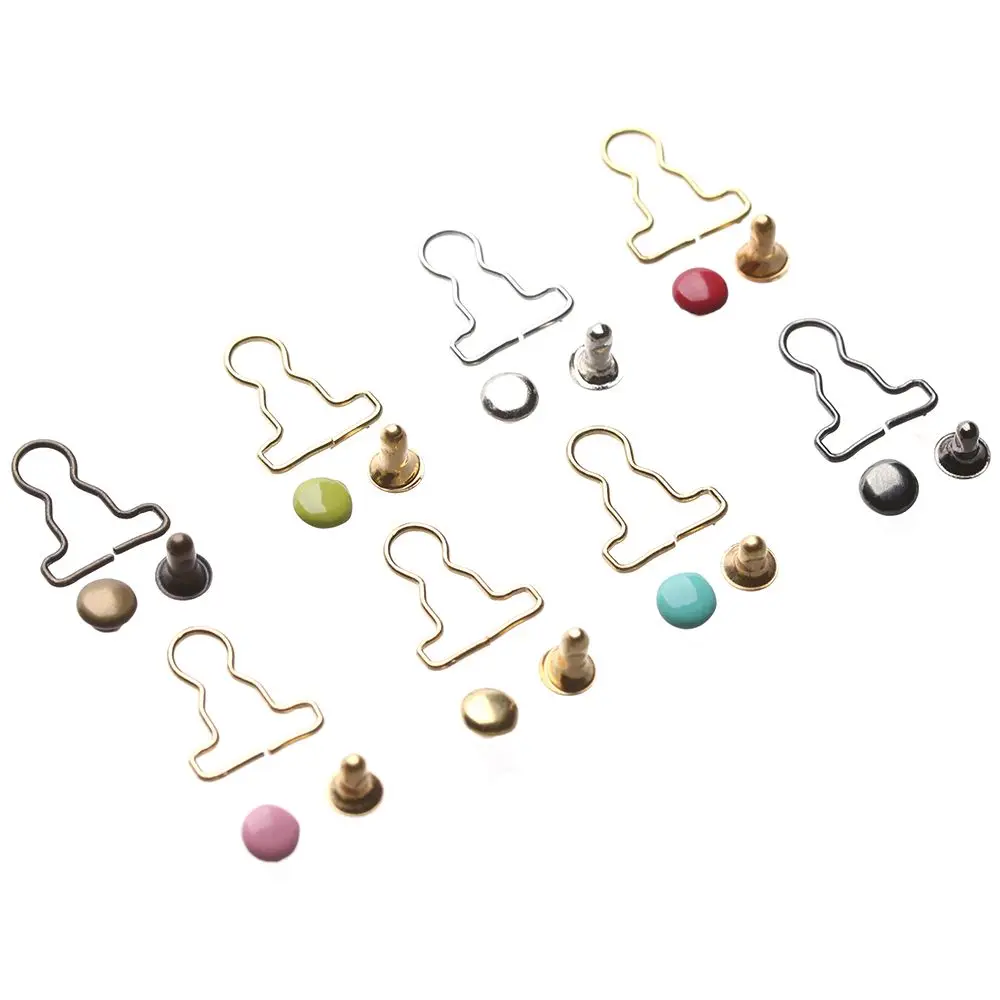 10Pcs/10Sets Mini Doll Belt Buttons Gourd Style Dolls Buckles Metal Buckle Mini Ultra-small Buckle Trousers Bags Accessories