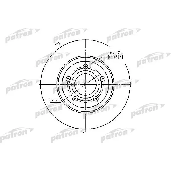 Диск тормозной передн AUDI: A4 95-00, A4 Avant 95-01 PATRON PBD2