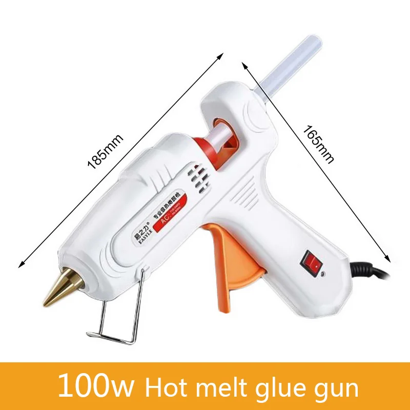 100W only glue gun Термоклей 30 Вт/80 Вт/100 Вт/60-100 Вт Профессиональный высокотемпературный термоклеевой пистолет инструменты для ремонта термоклеевой пистолет с палкой - Цвет: 100W only glue gun