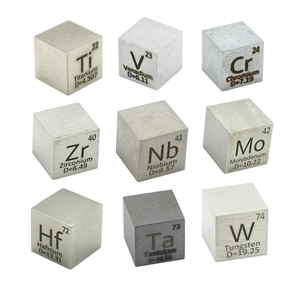 10mm Ytterbium Element Cube for Element Collection 0.39 YB Density Cube Brushed Surface Periodic Table Collect DIYs Biz Gift 
