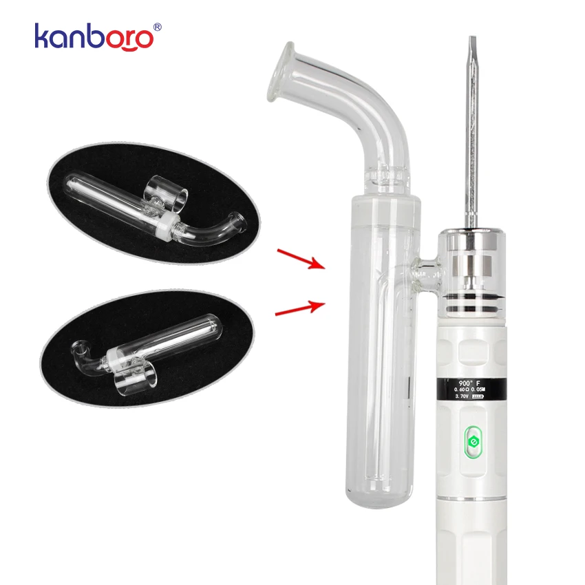  KanboroTech Ecube Master Kit Wax Oil Vaporizer Enail Vape Pen LCD Screen Water Dabber Pipe Filter T