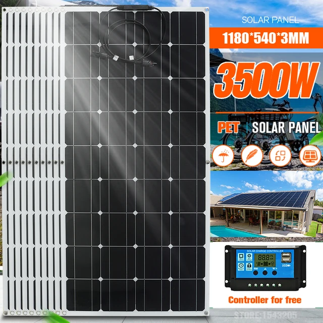 Pannello solare 300w kit completo 12v batteria per camper per auto  caricabatterie per cellulare 5v sistema fotovoltaico monocristallino 1000w  220v - AliExpress