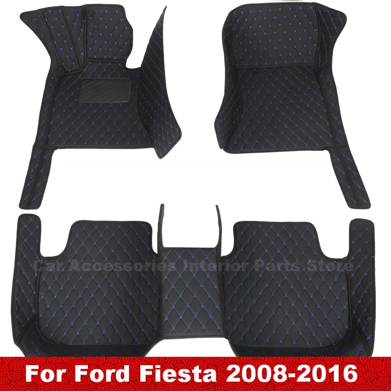 Автомобильные коврики для Ford Fiesta 2016 2015 2014 2013 2012 2011 2010 2009 кожаные автомобильные