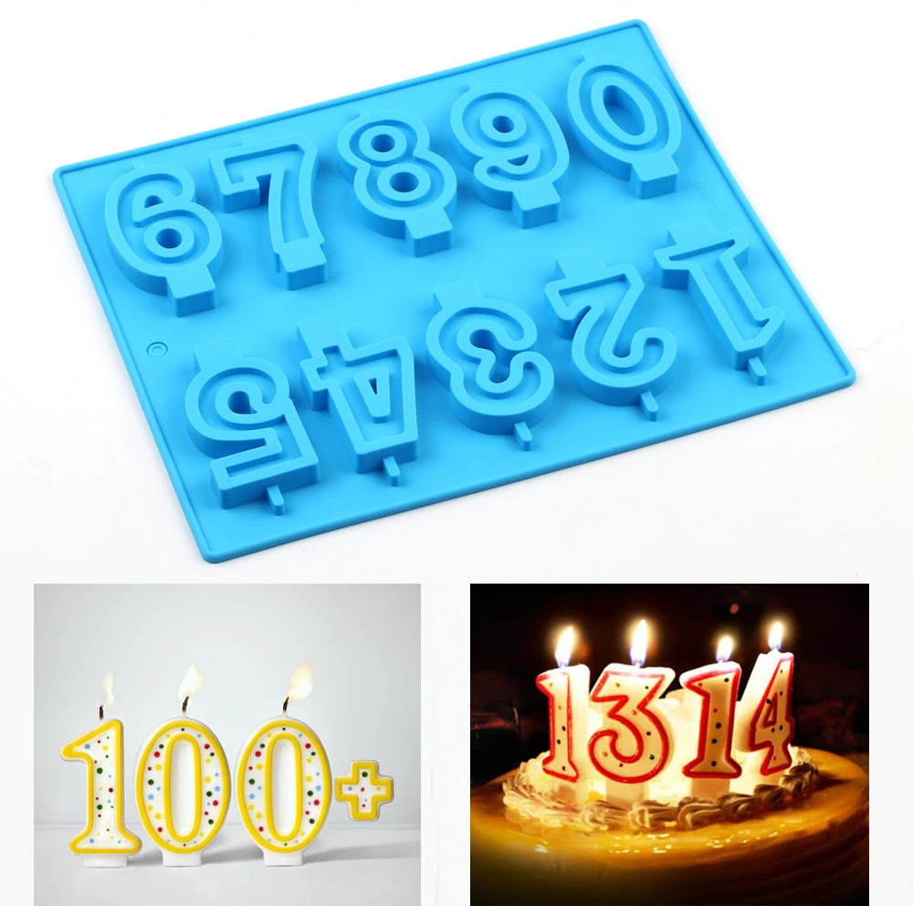 Moule A Sucettes En Silicone En Forme De Chiffres 0 9 Outil De Cuisine Pour Gateau A Bonbons Moules A Chocolat Bricolage Outils De Decoration De Gateaux De Fete Fondant 3d Aliexpress