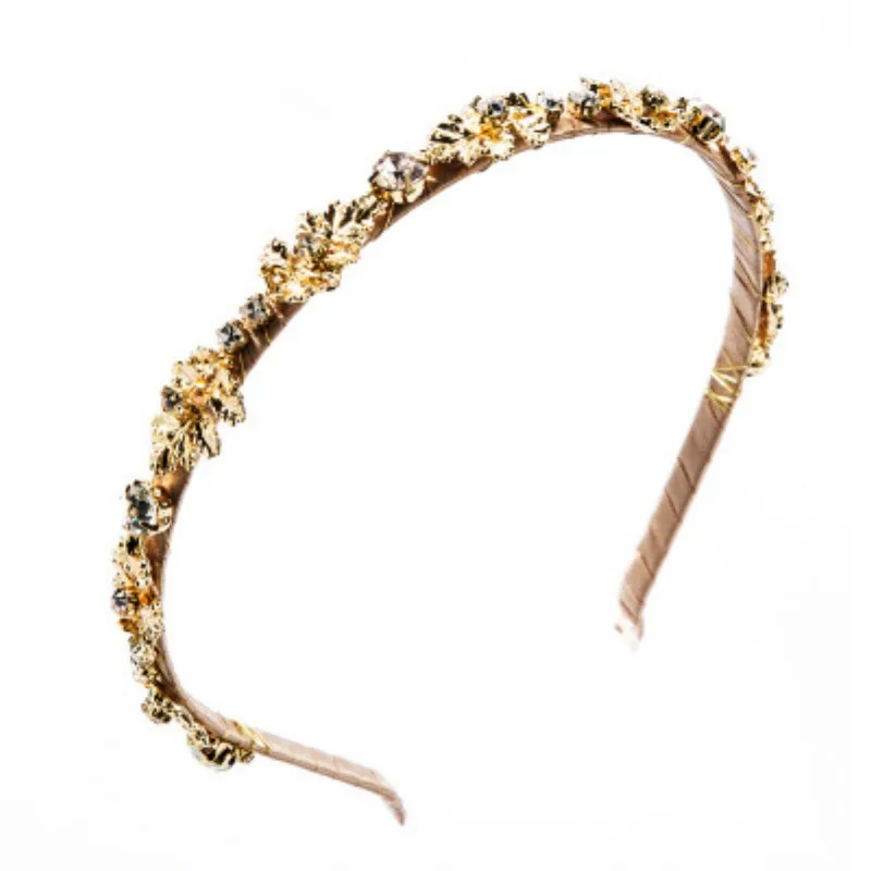 CN красочные ювелирные изделия барокко повязки для волос для женщин бриллиантовые аксессуары для волос головные повязки с драгоценными камнями для девочек корона цветок головная повязка - Цвет: 6