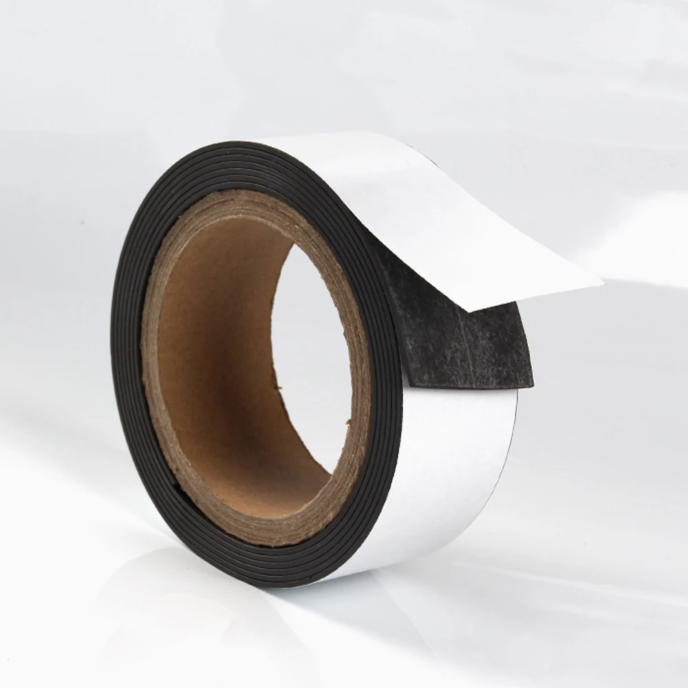 Magnetic Tape Roll 1" Wide x 10 Feet x 30 Mil Thick Flexible Adhesive Magnet 