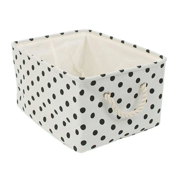 

Storage Basket,Folding Storage Basket with Cotton Closure,Collapsible Storage Bin Box for Key Organizer