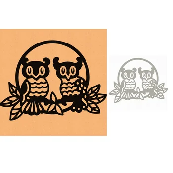 

Kokorosa Owl Circle Leaf Wreath Dies Metal Cutting Dies for Card Making Scrapbooking Dies Embossing Cuts Stencil Craft Dies