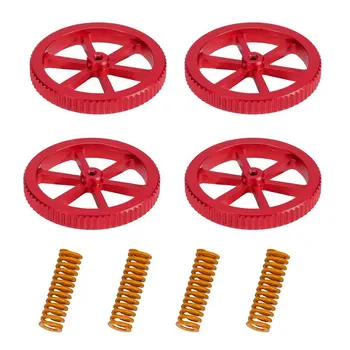 

Red Metal Hand Screw Nut+Hot Bed Spring Cr-10 And Ender Series Creality Upgrade Aluminum Hot Bed Hand Screw Nut Accessory Kit