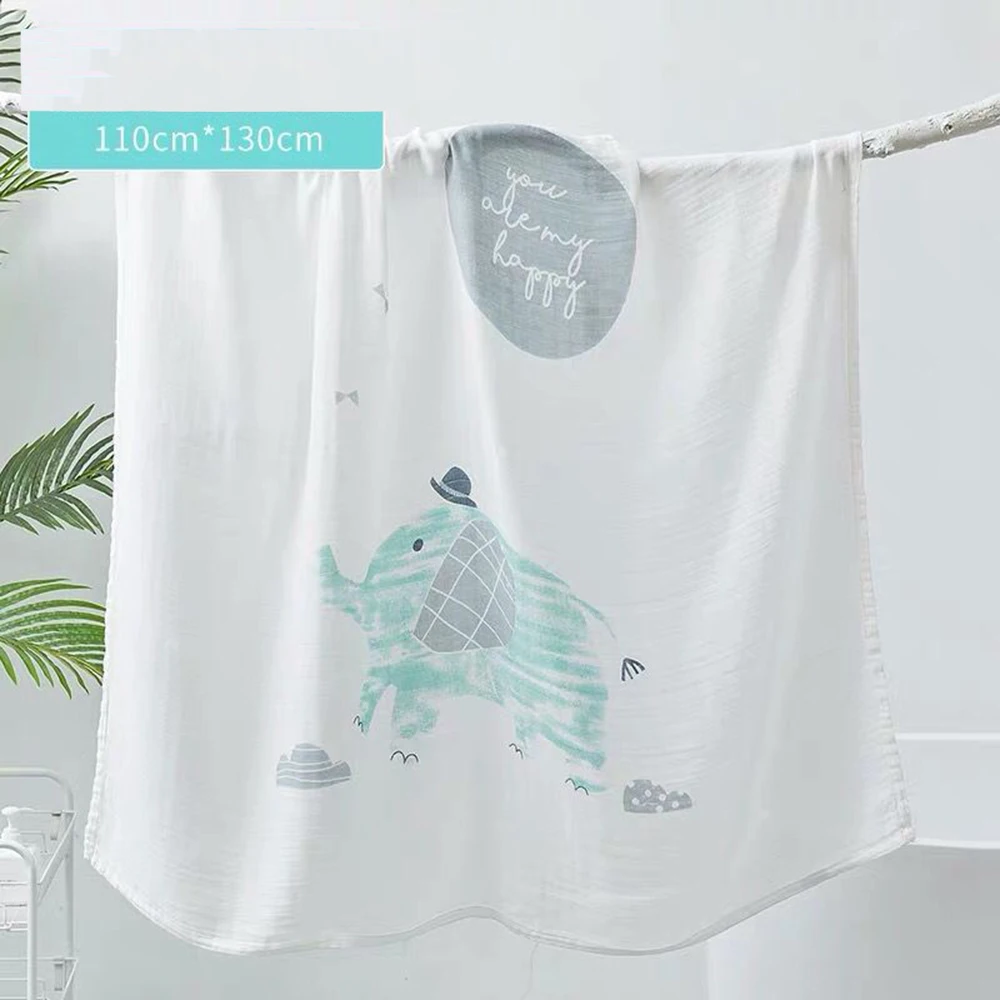 

Cotton Bamboo Fiber Gauze Baby Towel Double Bath Towel Wrapped Blanket Newborn Holding Towel Bath Towel Air Conditioning Blanket