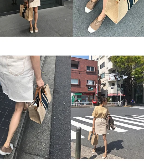 Fashion Large Canvas Bag With Zipper Handbag For Women Vintage Striped  Totes Shoulder Crossbody Ol Business Briefcase Korean - Crossbody Bags -  AliExpress