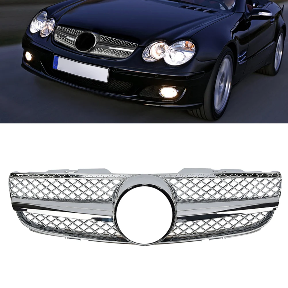 New Front Bumper Grille Hood Grill for Benz R230 SL500 SL550 SL600 2007-2009