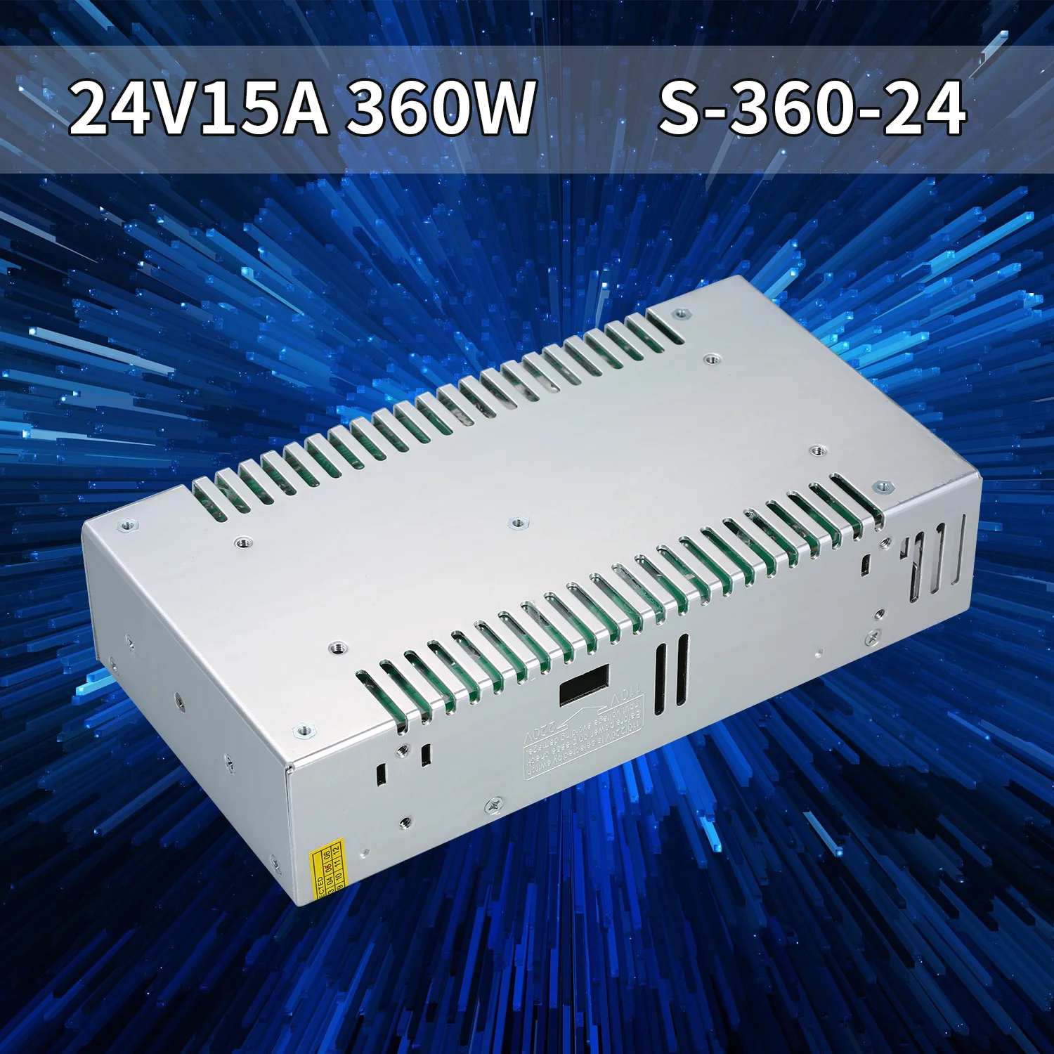 

Universal 24V 15A DC Regulated Switching Power Supply 24V 15A 360W LED Transfer 24V Source Adapter SMPS Driver