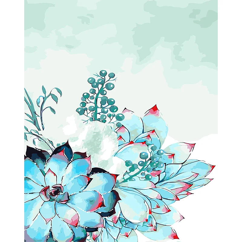 Spring vitality Picture Painting By Numbers Flowers Hand Painted Oil Canvas Paintings Wall Pictures Interior Decoration for Home | Дом и сад
