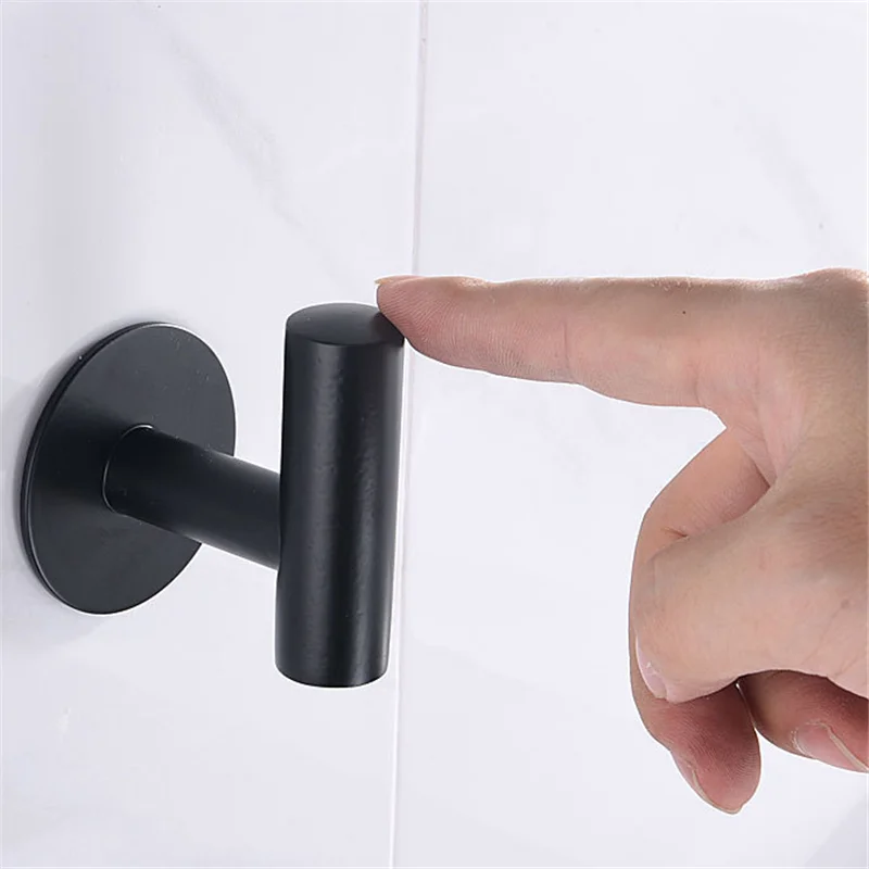 304 Stainless Steel Hook Home Self Adhesive Kitchen Wall Door Hook Key Hat  Bag Rack Holder Towel Hanger Bathroom Rack Hooks