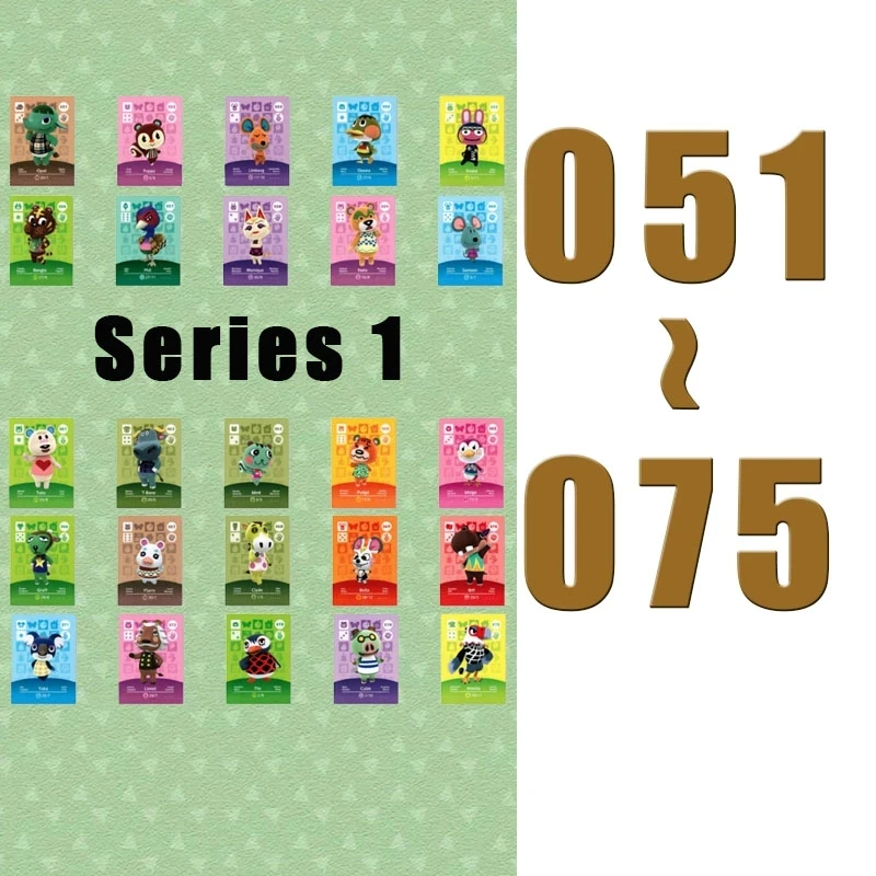 Series 1 (051 to 075) NFC Printed NTAG215 Big Size 86*54MM Game Card For NS Switch |