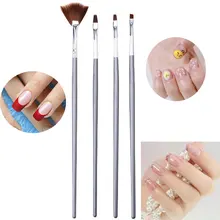 3 pc/4 個ネイルアートブラシマニキュアセット勾配ブラシジェルネイルブラシマニキュアツール爪拡張セット描画ペンブラシ(China)