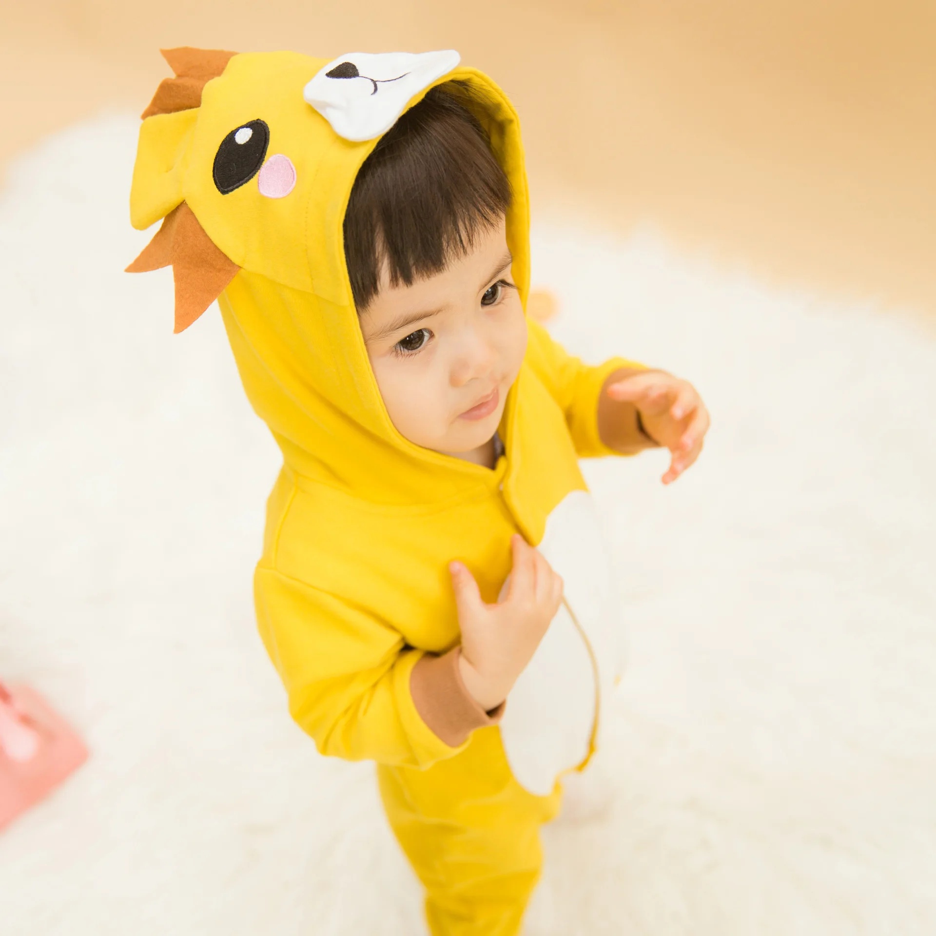 

Autumn Baby Onesie Spring And Autumn Long Sleeve Panda Cute Romper Korean-style Newborns Cartoon Animal Hooded Crawling Clothes