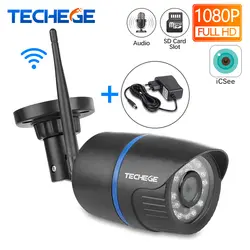 Techege wifi ip-камера аудио запись 1080 P HD Сеть 2.0MP Беспроводная камера onvif прибор ночного видения водостойкая камера TF Облачное хранилище