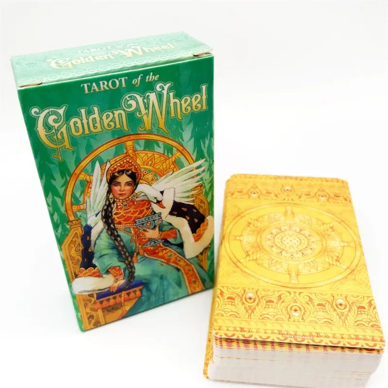 Tarots of the Golden Wheel 78 Cards Deck Tarots Board Game Family Party Oracle