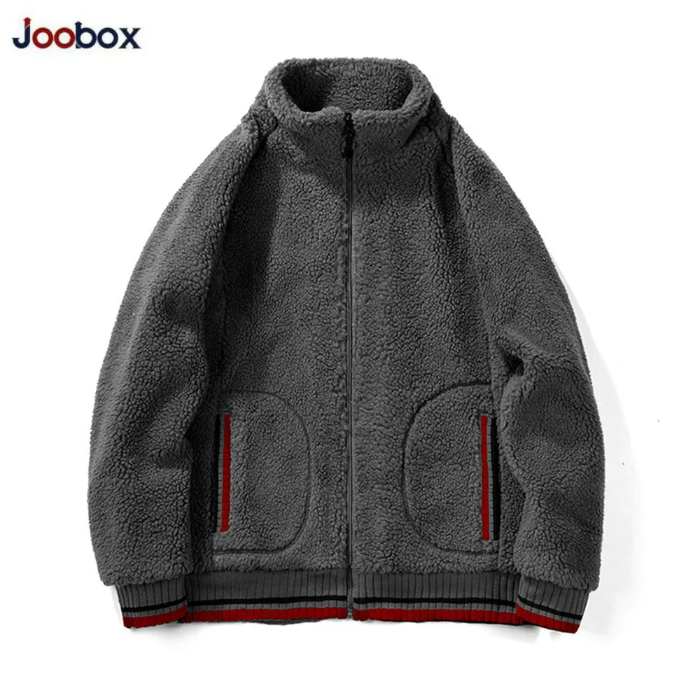 

New Winter Warm Jackets Men Lamb Cashmere Men's Solid Color Big Pocket Mens Jackets Woollen Fashion Casual Coats Dropshipping