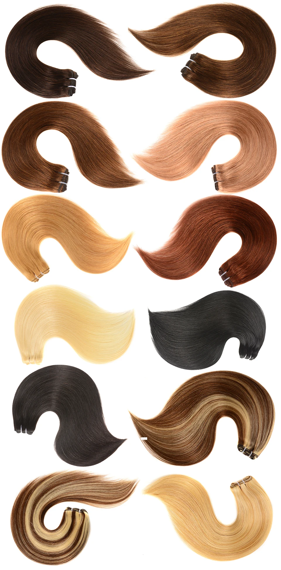 Humano, Silky Clips retas, Lace 80, 140, 220g