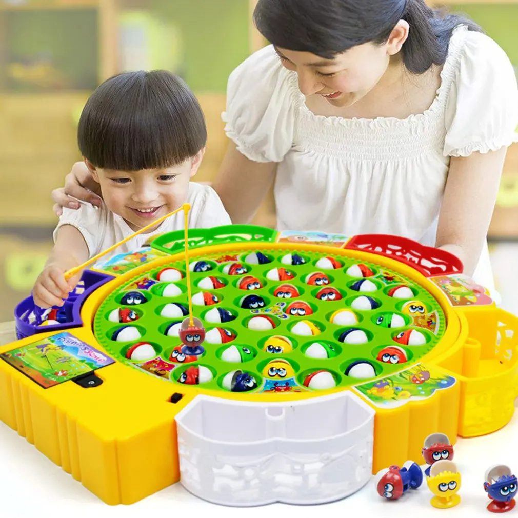 

Kids Fishing Toy Musical Rotating Fishing Game 360 Degree Rotate Fish Children Early Education Fishing Toy Outdoor Sports Toys