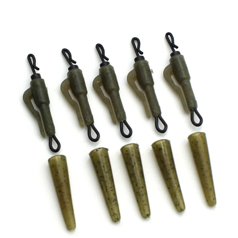 40 Pz Clip Piombo Cambio Rapido Girevole Anti Groviglio Cono Pesca