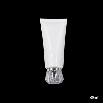 

60ml refillable soft tube cosmetic squeeze tube with acrylic lid