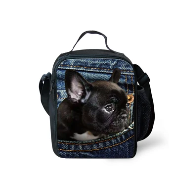 

Lunch Box Kids Girls 3D Bulldog Corgi Cat Pattern Customize Prints Girls Lunchbox For Daycare For Travel Insulated Kid Lunch Bag