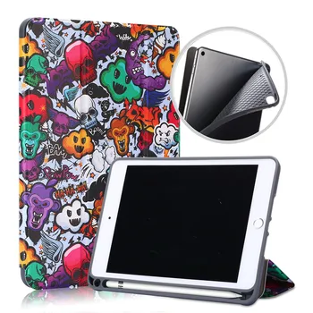 

With Pencil Holder Leather Cover For iPad Mini 5 7.9 Case ,Funda Smart Tablet Case Protective Cover A2133 A2124 A2125 A2126
