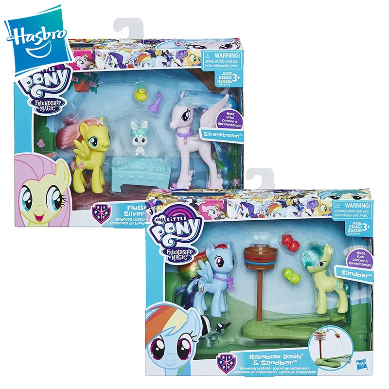 My Little Pony Fluttershy &amp Silverstream урок доброты радуга Тир и песочница командной работы