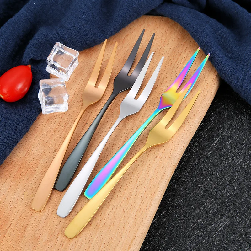 Rainbow fruit fork