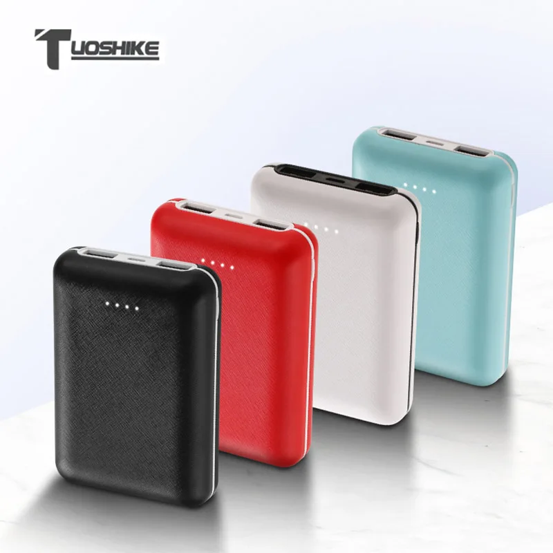 

TUOSHIKE 10000mAh Mini Power Bank Dual Usb Ports Portable External Battery Charger Powerbank Fast Charging for Iphone Xiaomi LG