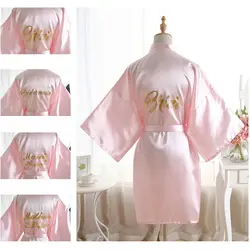 Элегантный розовый свадебный халат для невесты, подружки невесты, удобный мягкий халат, повседневное ночное белье с коротким рукавом