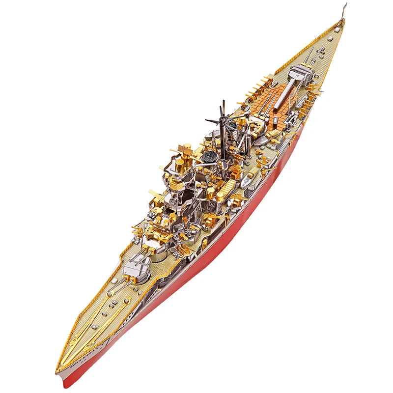 Piececool 3D металлическая головоломка фигурка игрушки KONGOU Battleship модель лодки Развивающие головоломки 3D модели подарок Пазлы игрушки для детей